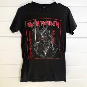 Iron Maiden Senjutsu T Shirt Unisex Medium Black Metal Band Y2K Double Sided